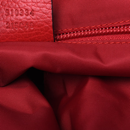 Gucci Nylon Monogram Double Buckle Flap Messenger Bag Vibrant Red 9 of 12
