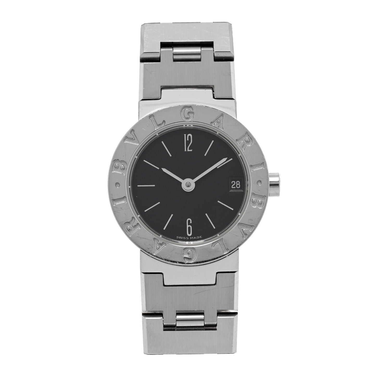 Stainless Steel 23mm Quartz Watch Black