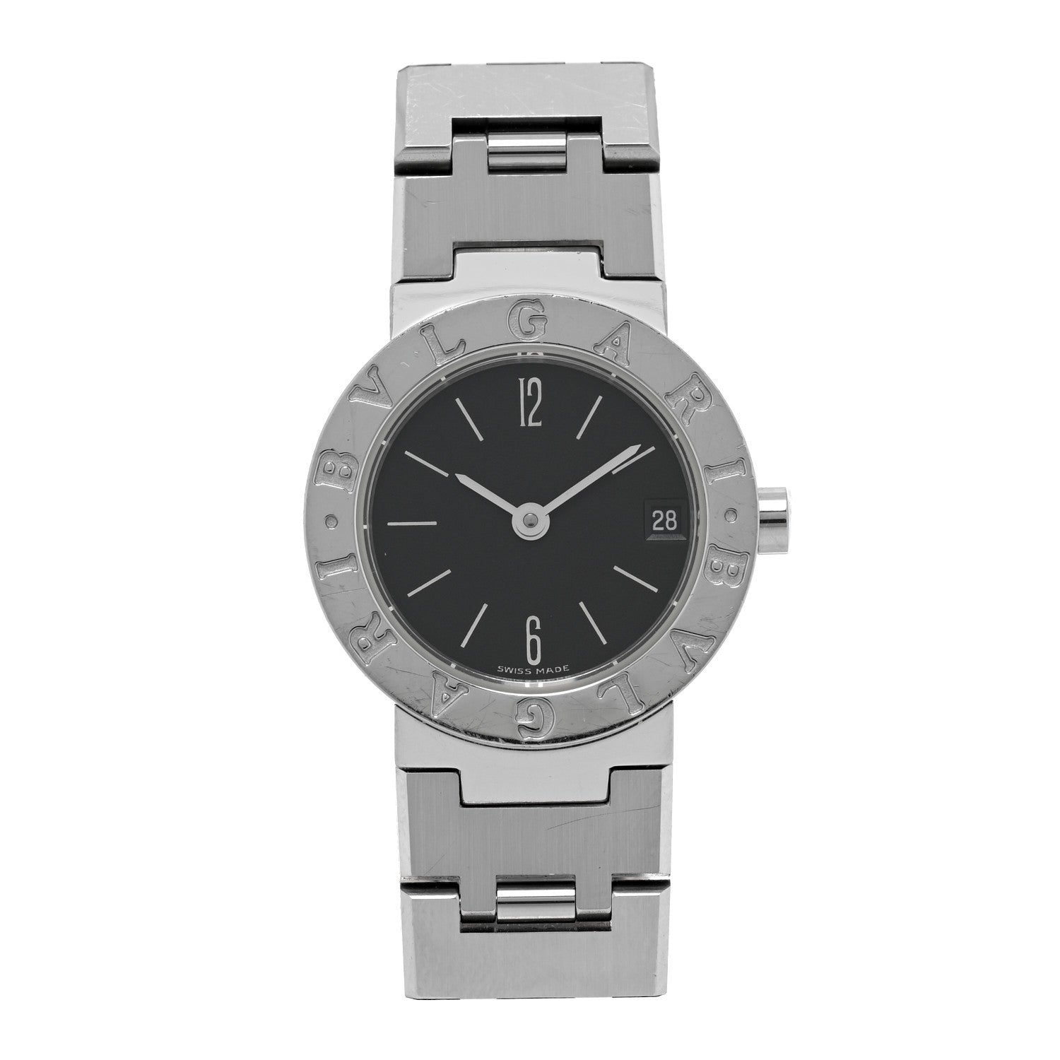 Bulgari Stainless Steel 23mm Quartz Watch Black 1 of 4