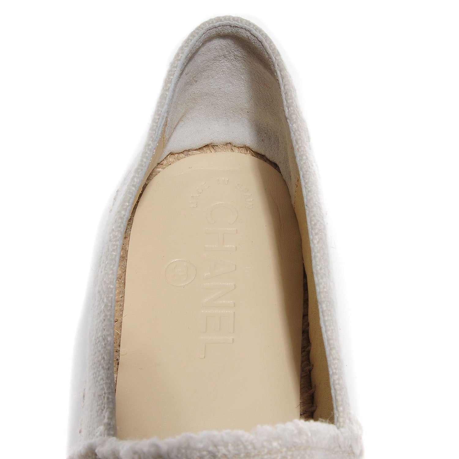 Chanel Toile CC Espadrilles Beige Black 42 7 of 8