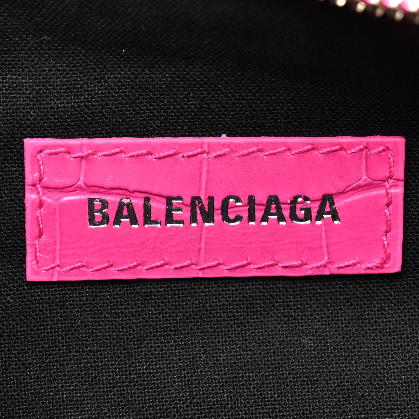 Extra Supple Calfskin Crocodile Embossed XS Le Cagole Shoulder Bag Lipstick Pink