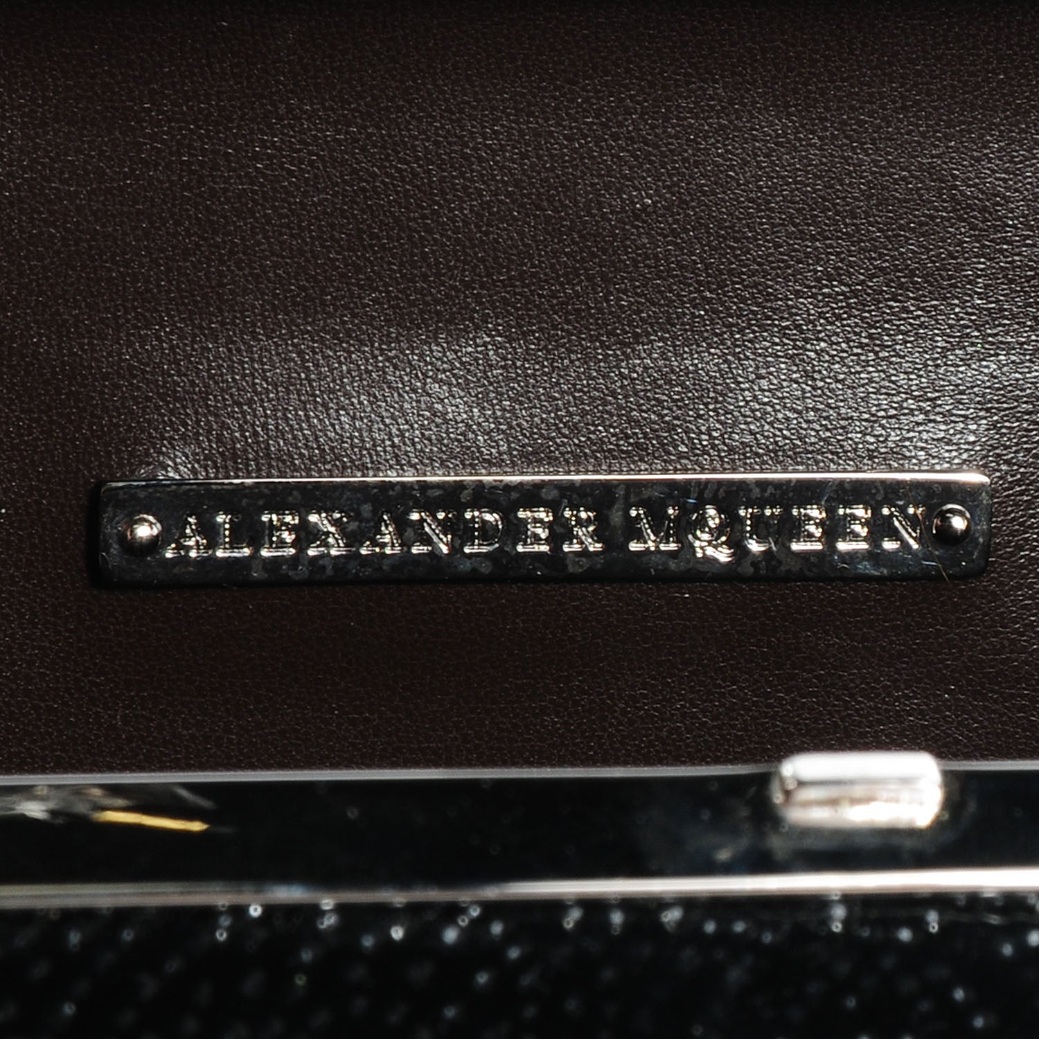 Alexander McQueen Patent Leather Skull Box Clutch Black 7 of 9