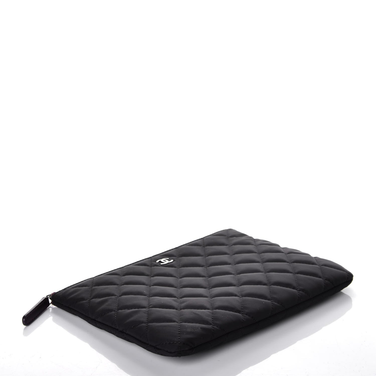 Chanel Nylon Quilted Medium Cosmetic Case Black 4 of 9