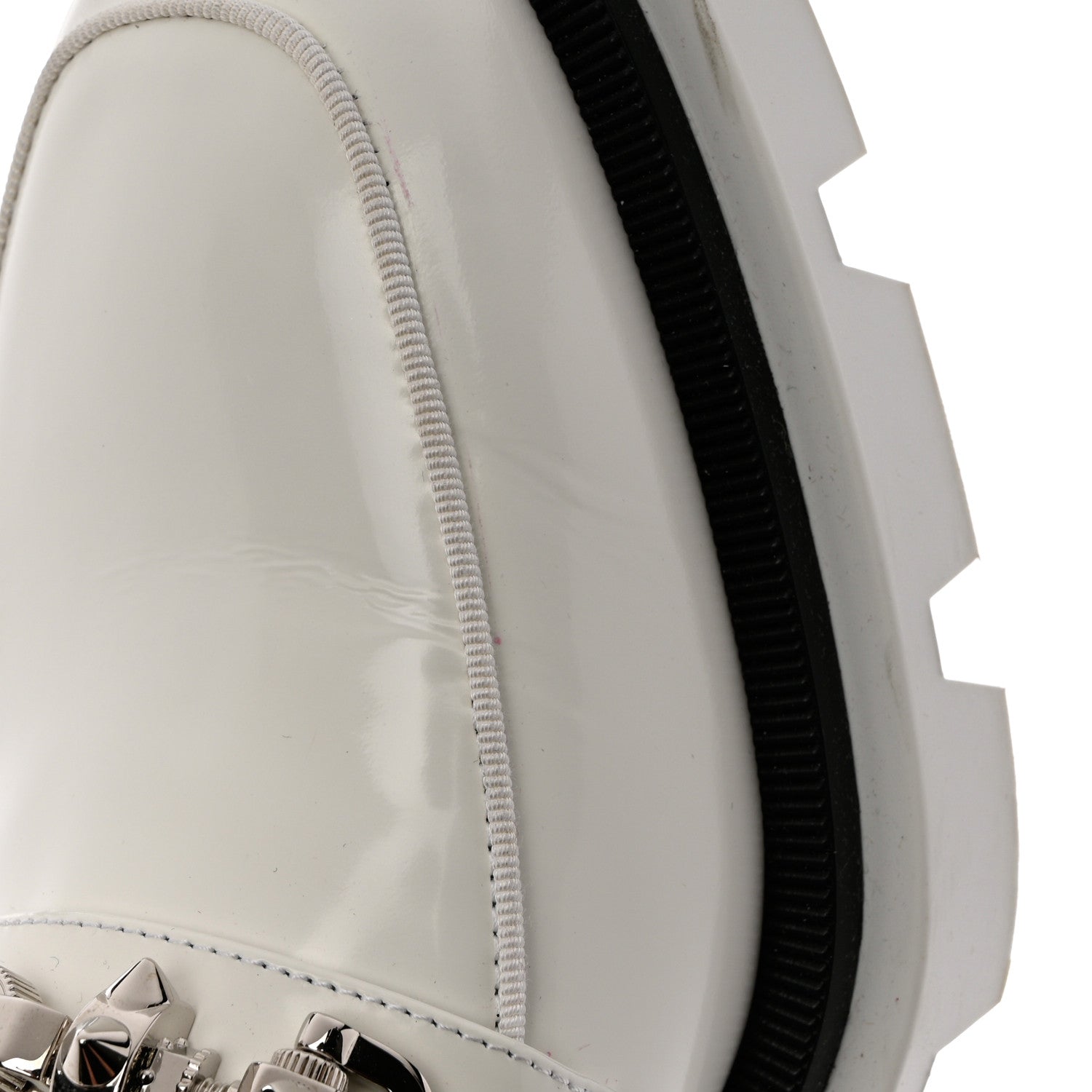 Christian Louboutin Calfskin Abrasivato Womens Maxiswing Flats 40 White 9 of 9