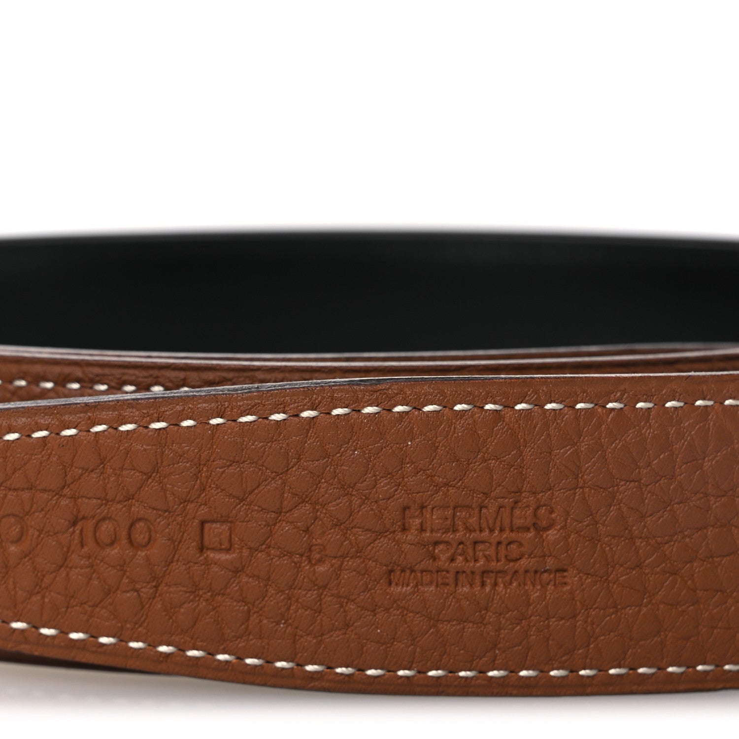 Hermes Box Togo 32mm H Belt 100 40 Black Gold 5 of 6