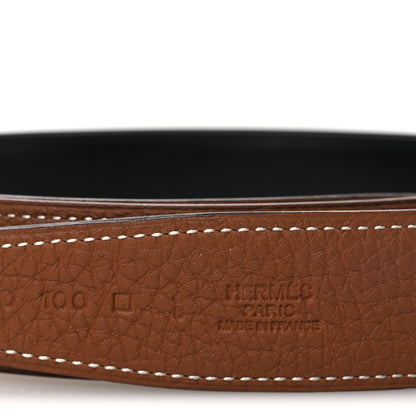 Hermes Box Togo 32mm H Belt 100 40 Black Gold 5 of 6
