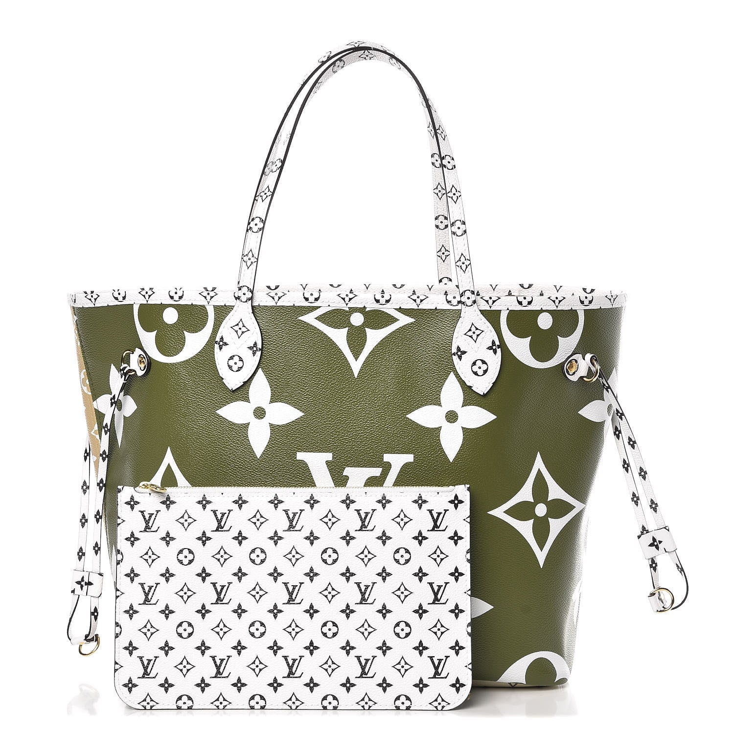 Louis Vuitton Monogram Giant Neverfull MM Kaki 1 of 11