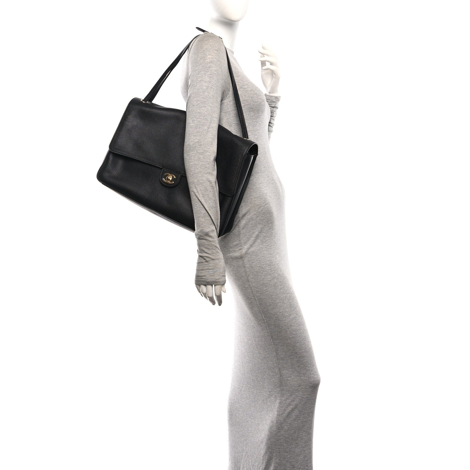 Chanel Grained Calfskin Souplissimo Maxi Flap Black 2 of 11