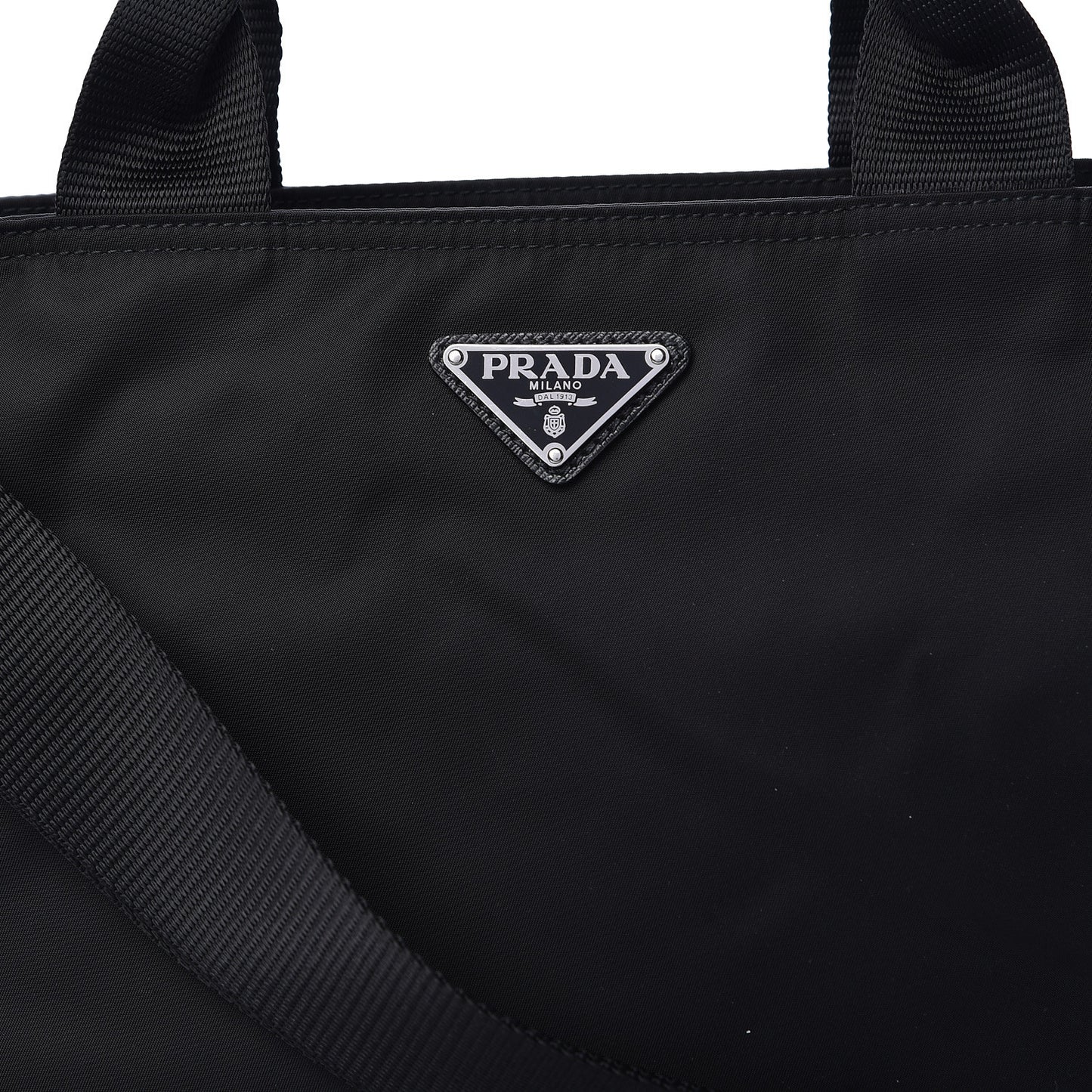 Nylon Vela East West Shopper Tote Black