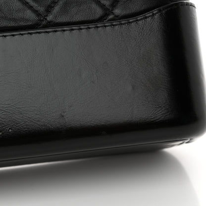 Chanel Aged Calfskin Quilted Medium Gabrielle Hobo Black 12 of 15