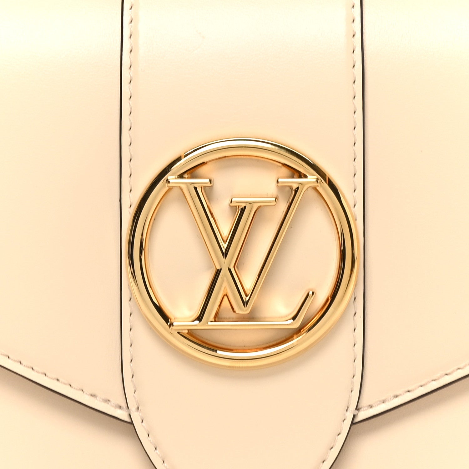 Louis Vuitton Smooth Calfskin LV Pont 9 Cream 7 of 9