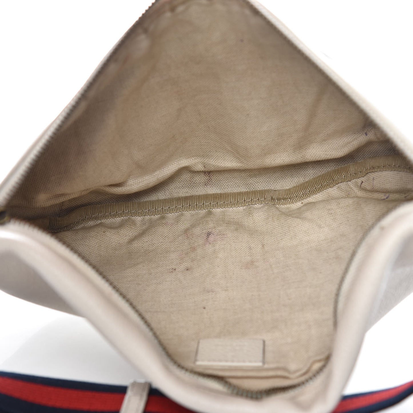 Grained Calfskin Logo Belt Bag White