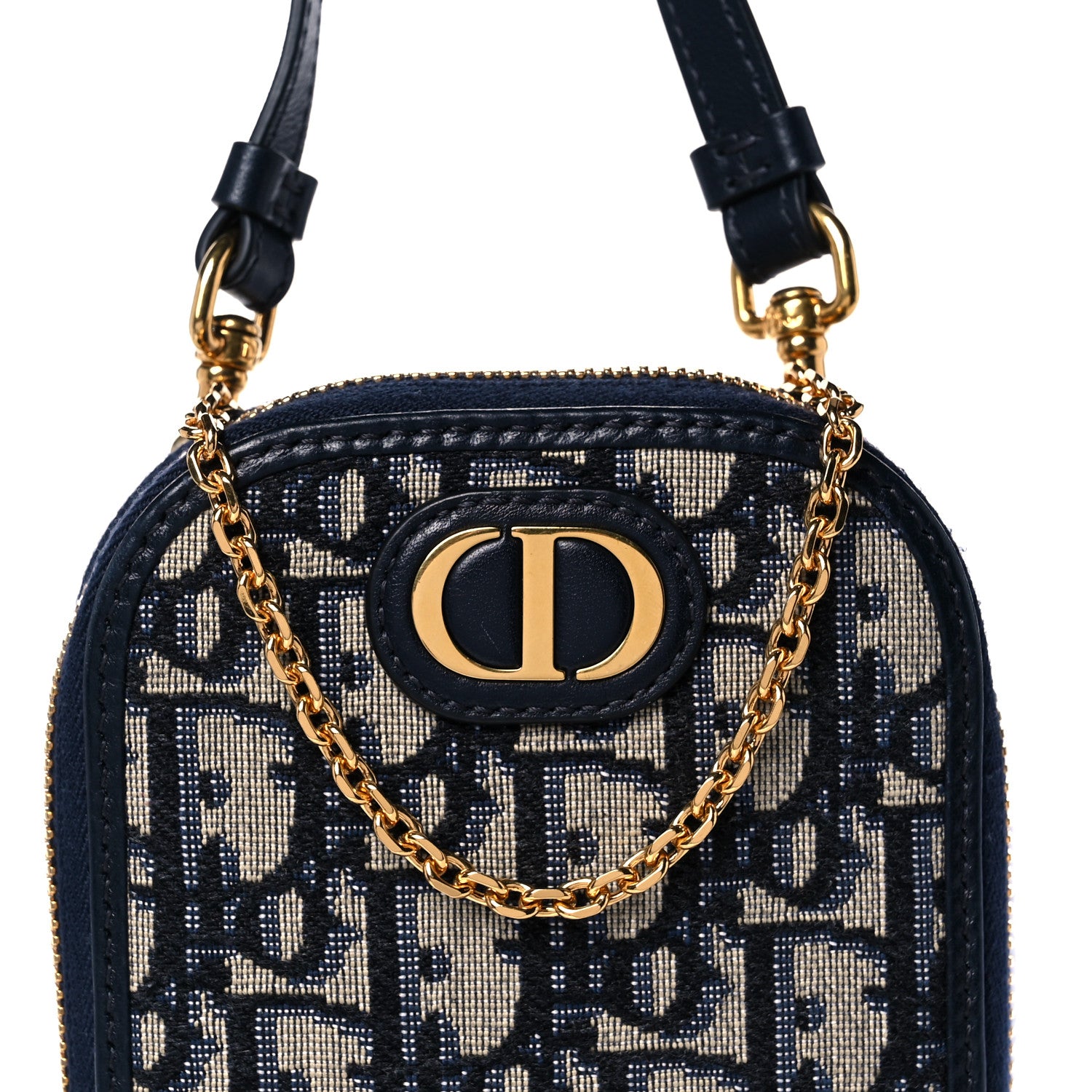 Christian Dior Oblique 30 Montaigne Phone Holder Blue 9 of 12