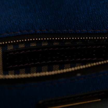 Fendi Zucca Spalmati Medium Roll Tote Tobacco Blue 7 of 13