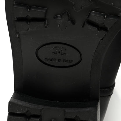 Chanel Oily Calfskin Quilted High Boots 37 Black 6 of 8