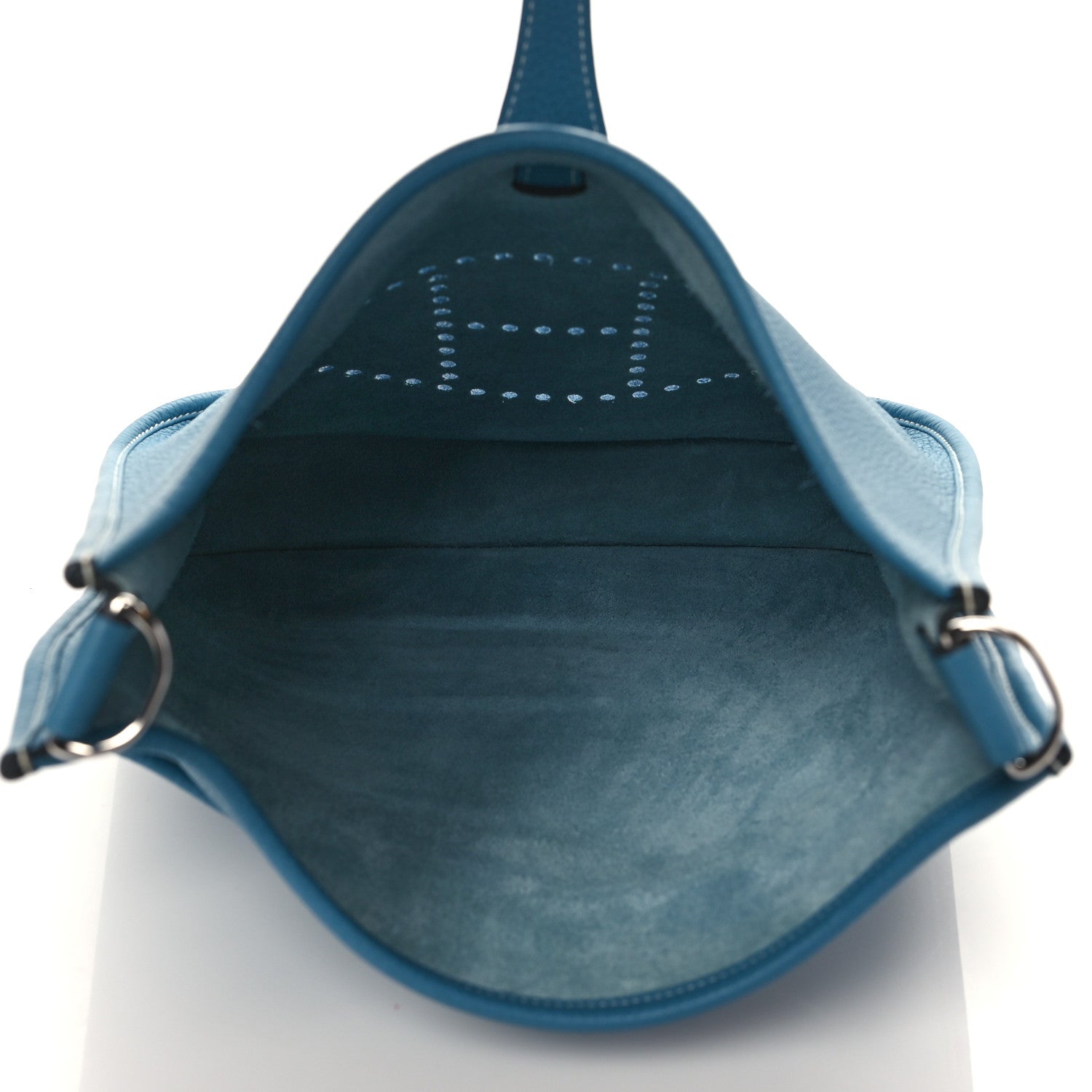 Hermes Taurillon Clemence Evelyne III PM Blue Jean 5 of 10