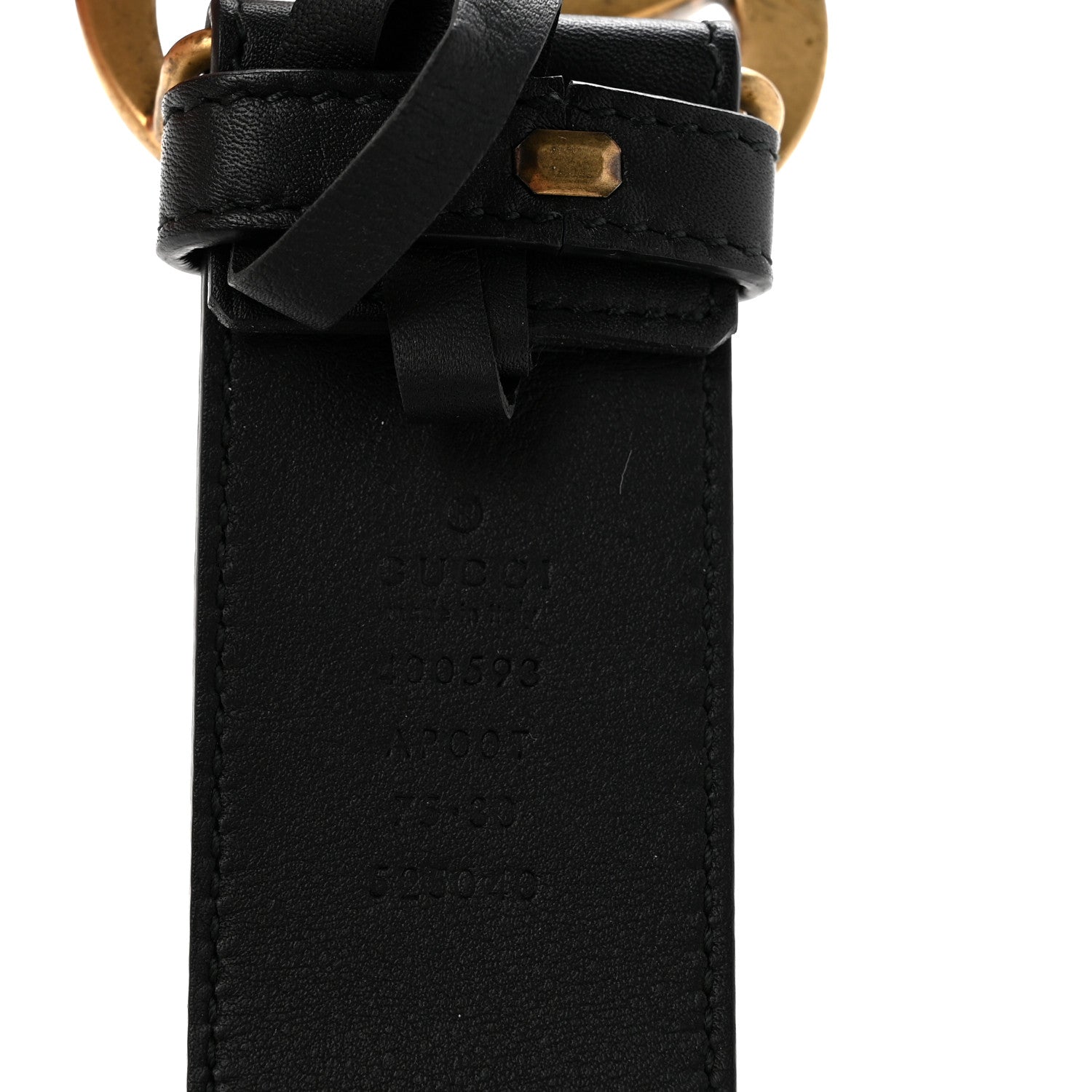 Gucci Calfskin Double G 40mm Belt 75 30 Black 5 of 6