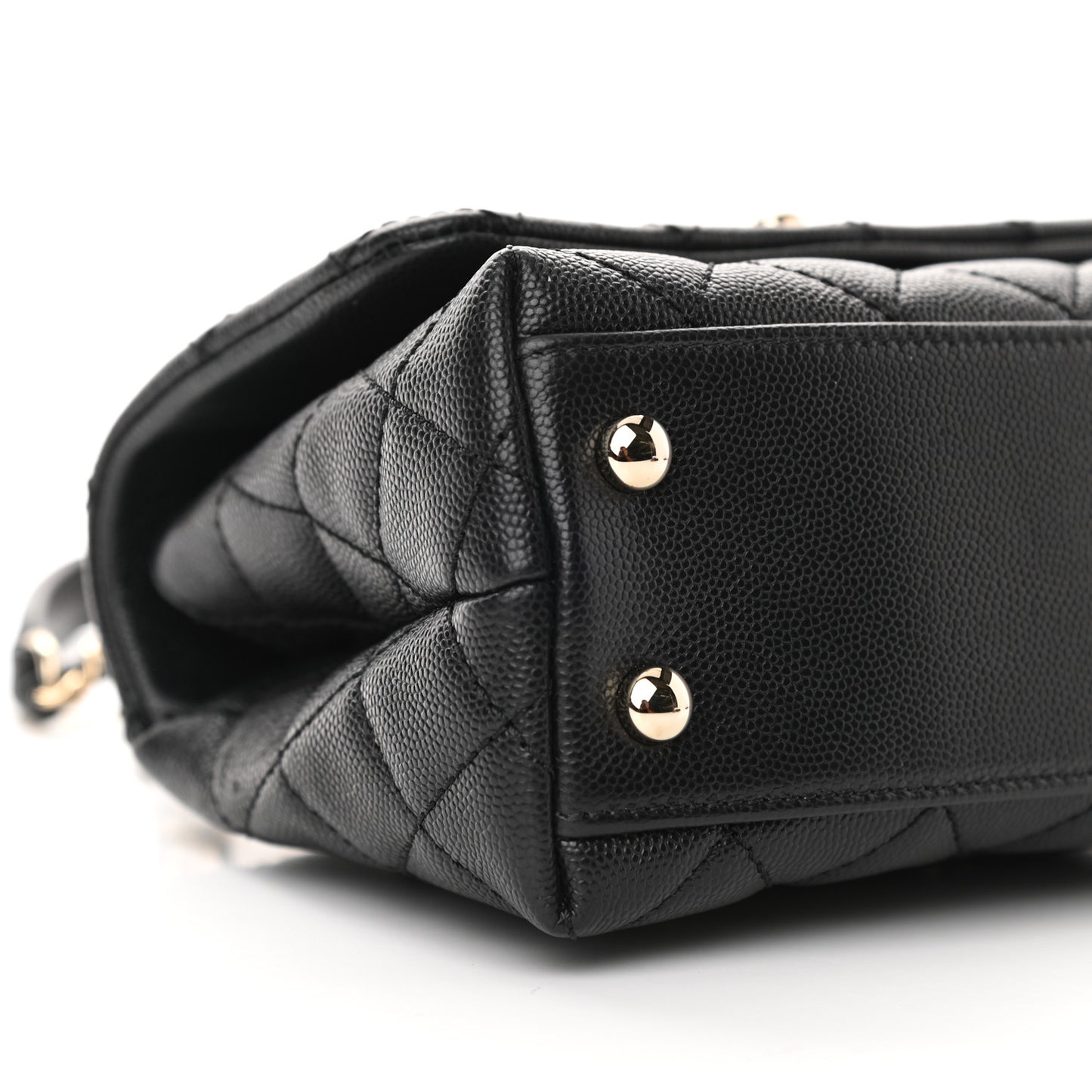 Caviar Quilted Extra Mini Coco Handle Flap Black