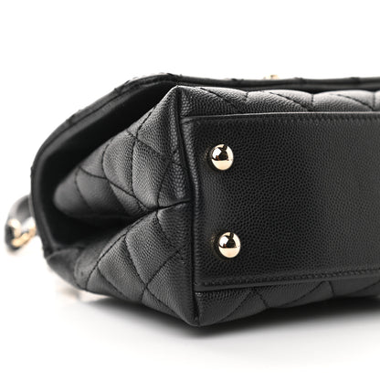 Chanel Caviar Quilted Extra Mini Coco Handle Flap Black 9 of 12