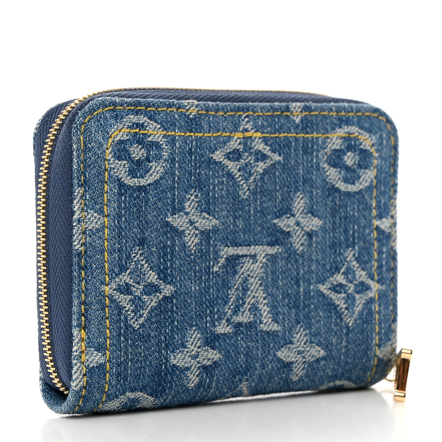 Denim Monogram Zippy Coin Purse Blue