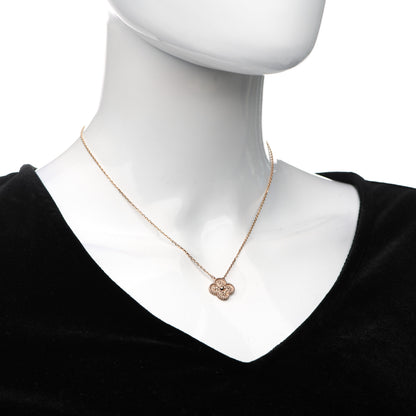 Van Cleef & Arpels 18K Rose Gold Vintage Alhambra Pendant Necklace 2 of 6