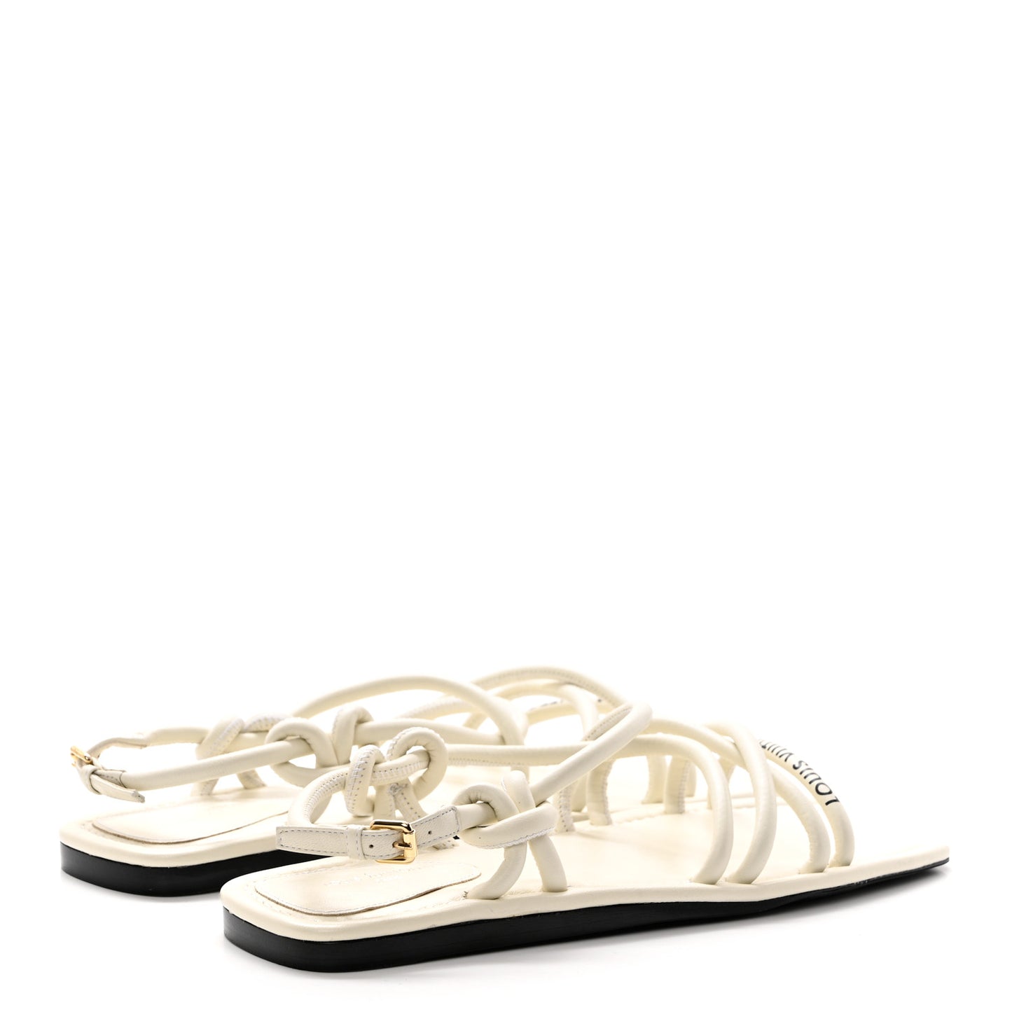 Lambskin Nova Flat Sandals 38.5 White