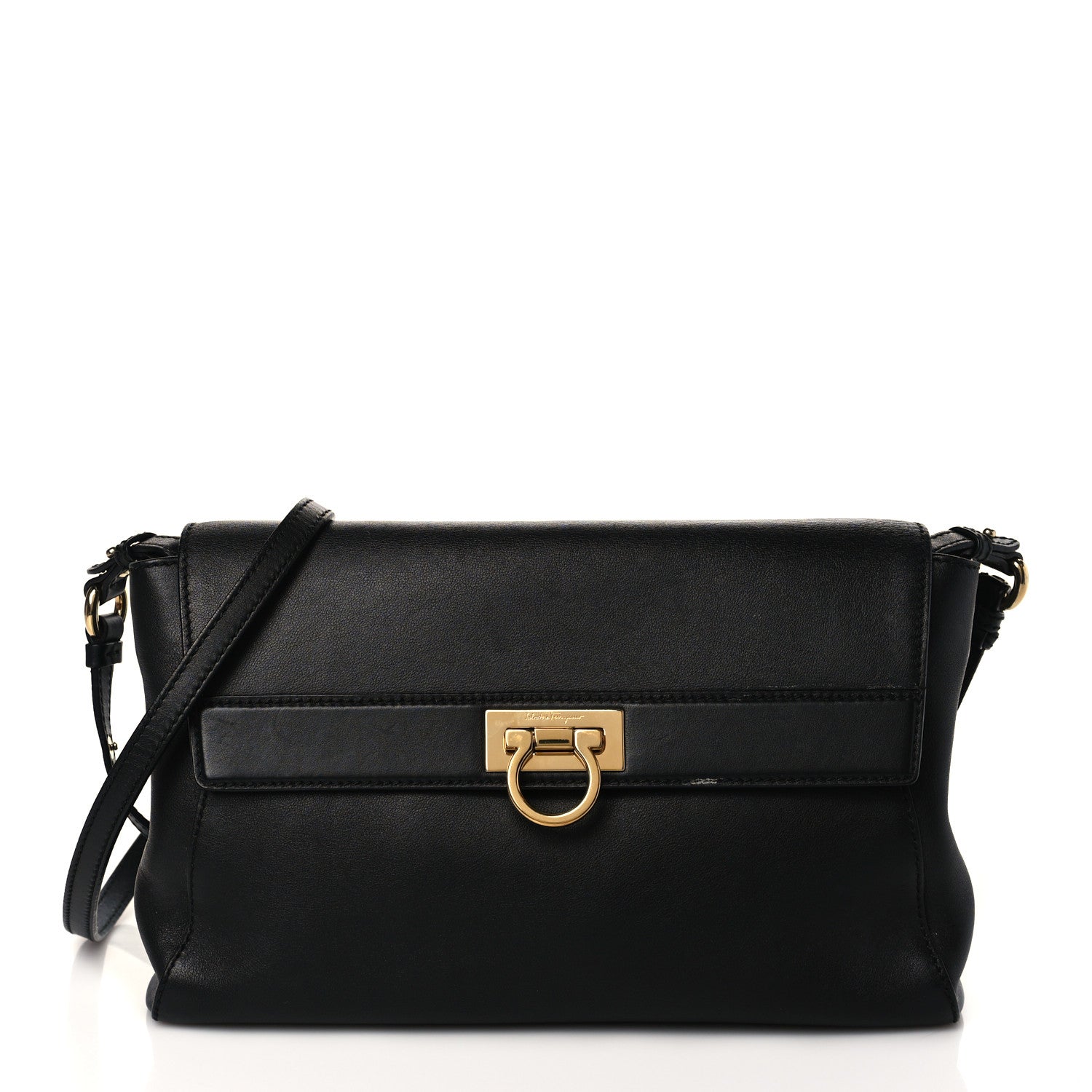 Salvatore Ferragamo Calfskin Abbey Crossbody Black 1 of 11