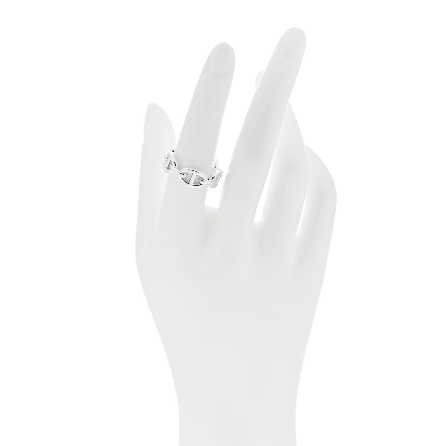 Sterling Silver PM Chaine d'Ancre Enchainee Band Ring 55 7.25