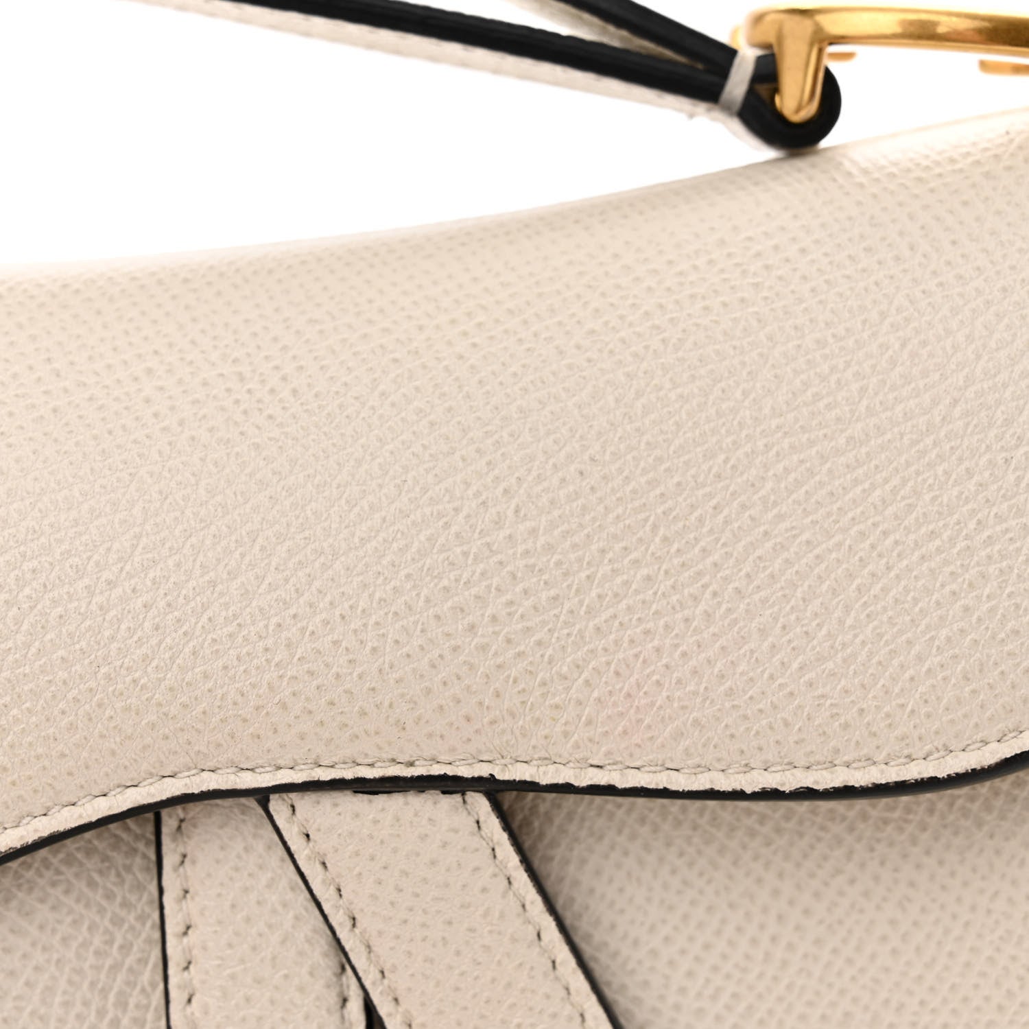 Christian Dior Grained Calfskin Mini Saddle Bag White 15 of 15