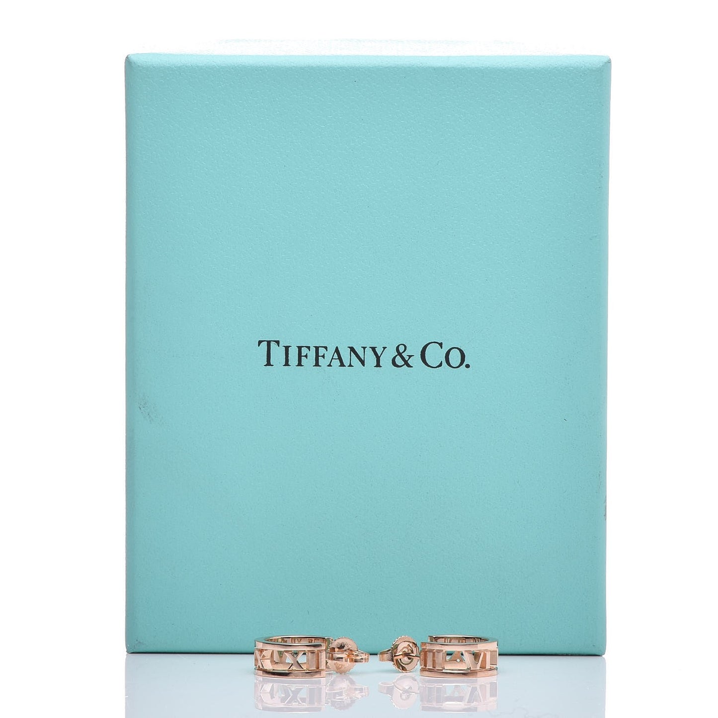 18K Rose Gold Mini Atlas Hoop Earrings