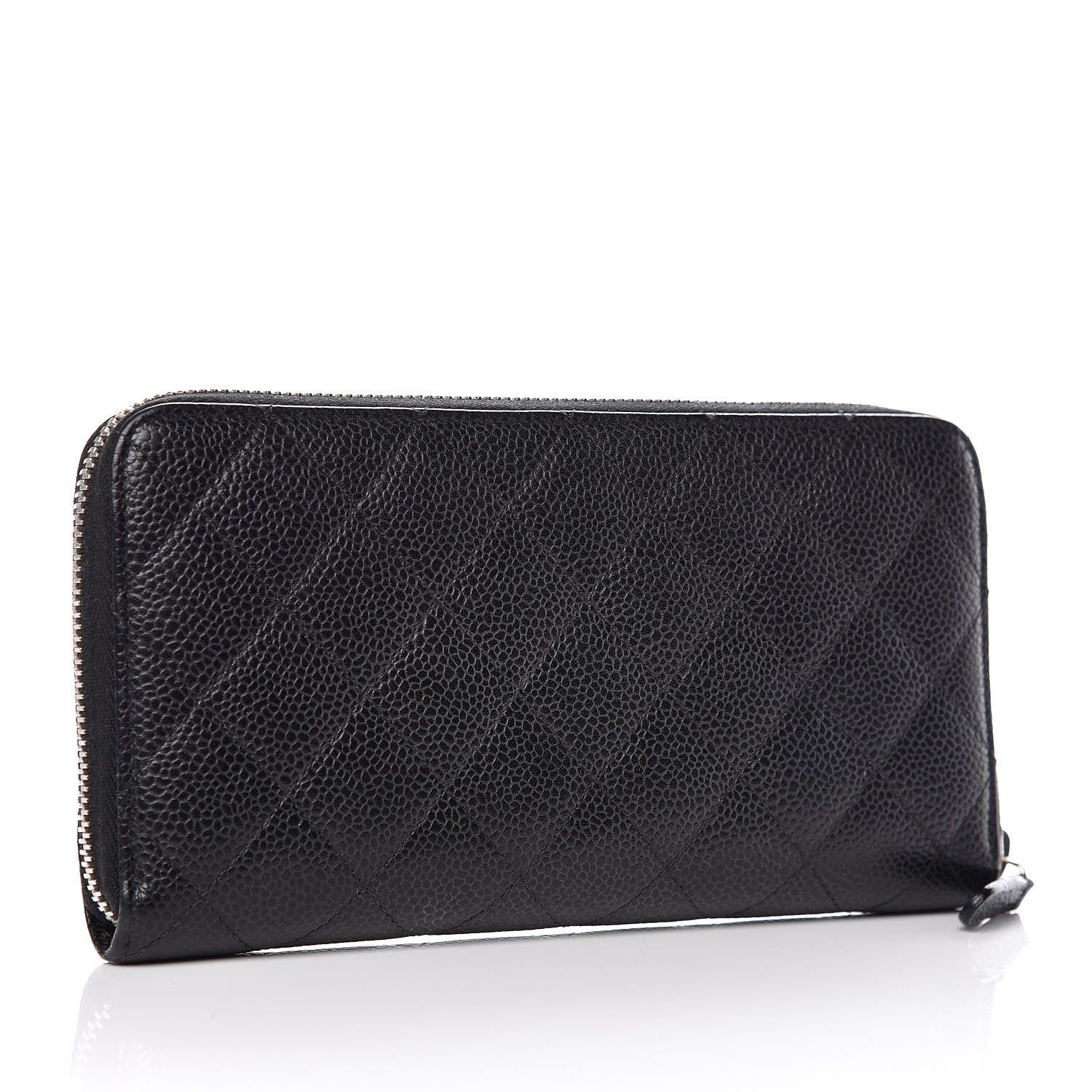 Chanel Caviar Quilted Large Gusset Zip Around Wallet Black 3 of 8