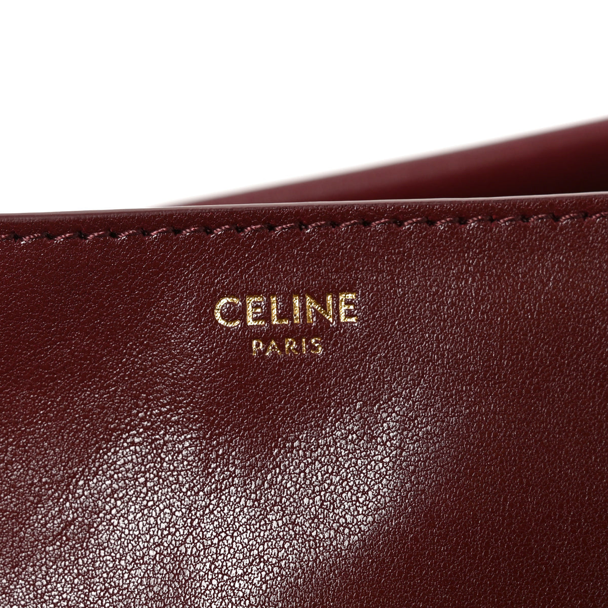 Celine Shiny Lambskin Soft Triomphe Half Moon Bag Syrah 6 of 9