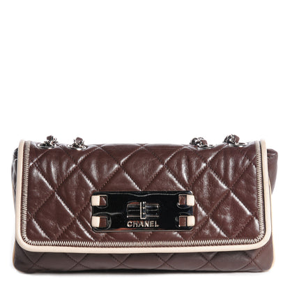 Chanel Lambskin East West Mademoiselle Flap Brown 1 of 7