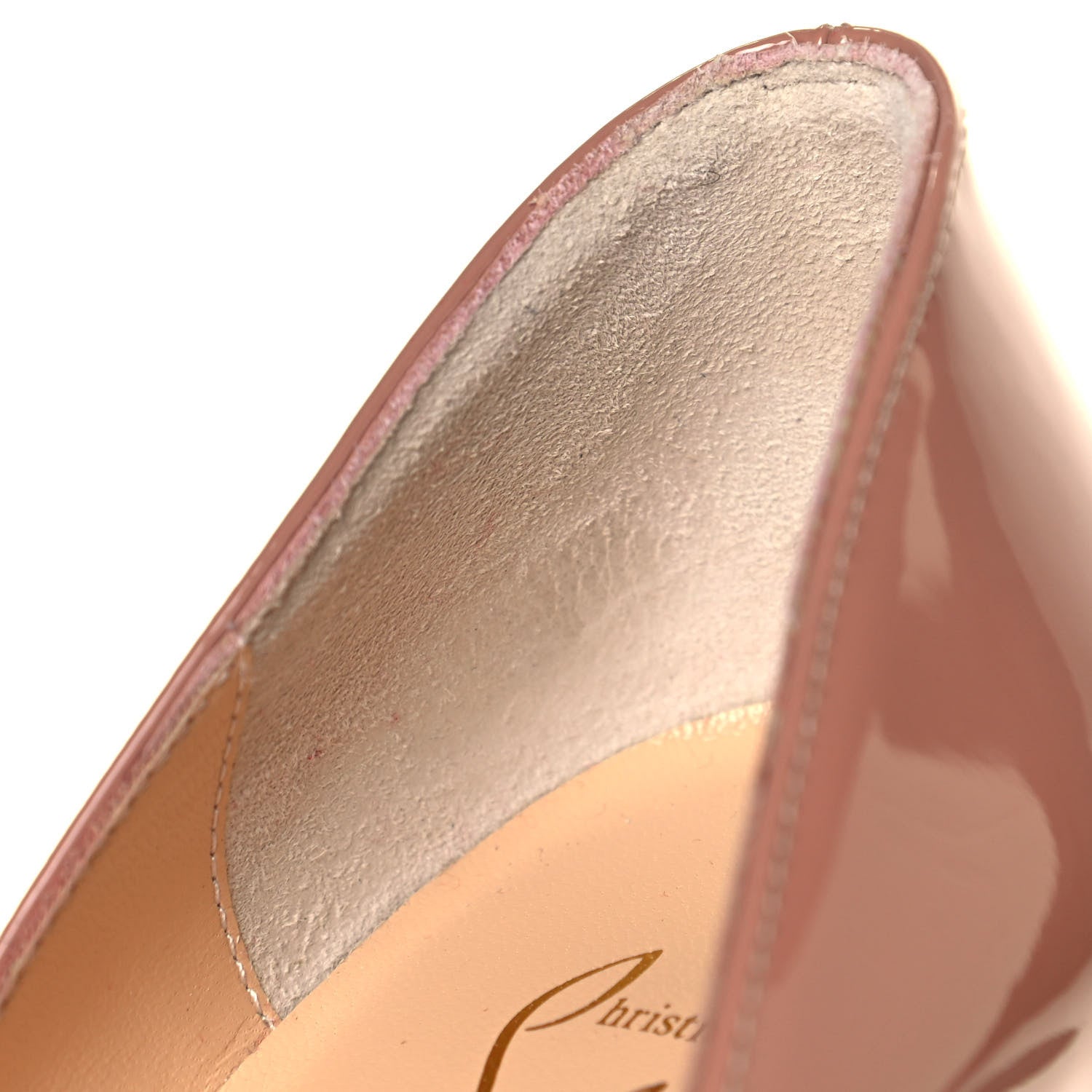 Christian Louboutin Patent Pigalle Follies 100 Pumps 36 Nude 8 of 10