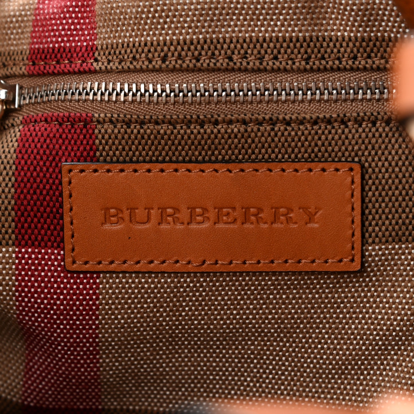Grainy Calfskin House Check Small Maidstone Saddle Brown