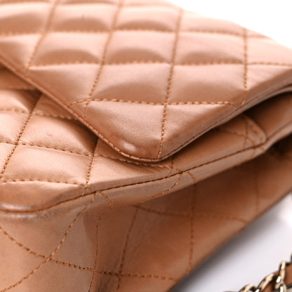 Chanel Lambskin Quilted Medium Double Flap Brown 41 of 46