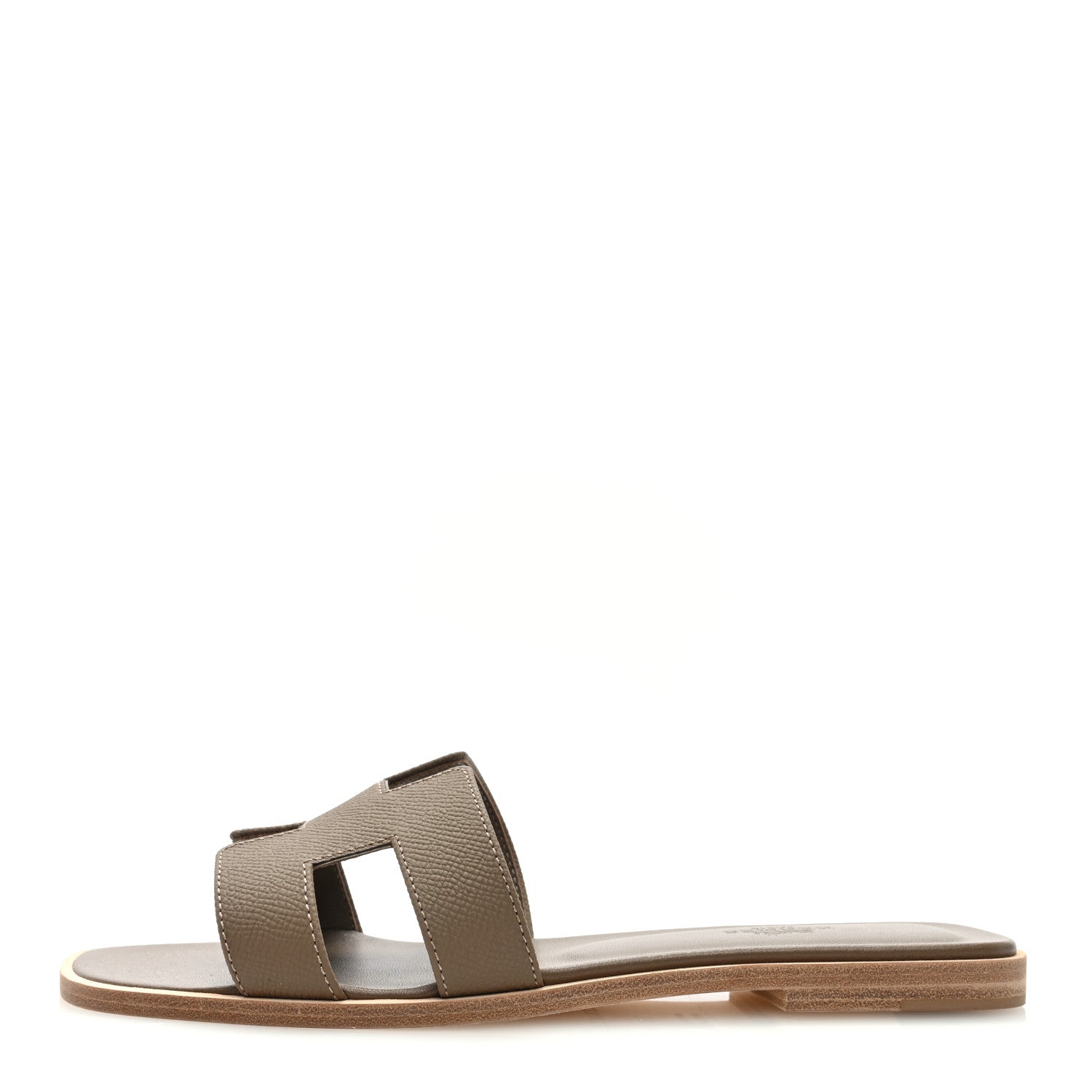Hermes Epsom Oran Sandals 38 Etoupe 1 of 9