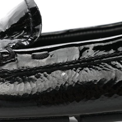 Prada Patent Calfskin Logo Loafers 37.5 Black 8 of 10