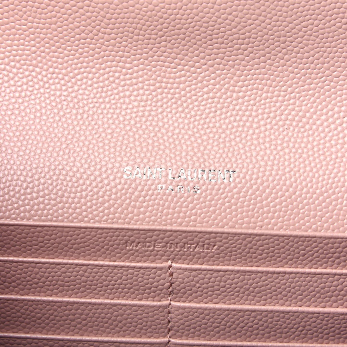 Grain De Poudre Matelasse Chevron Monogram Flap Wallet Pale Pink