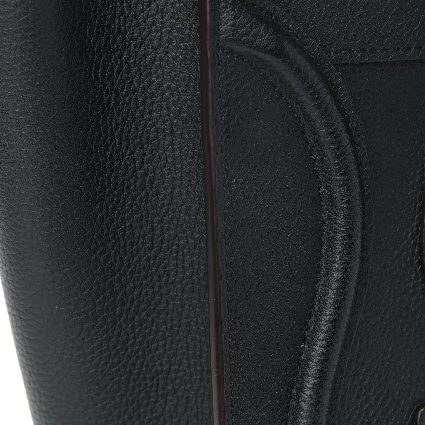 Drummed Calfskin Micro Luggage Black