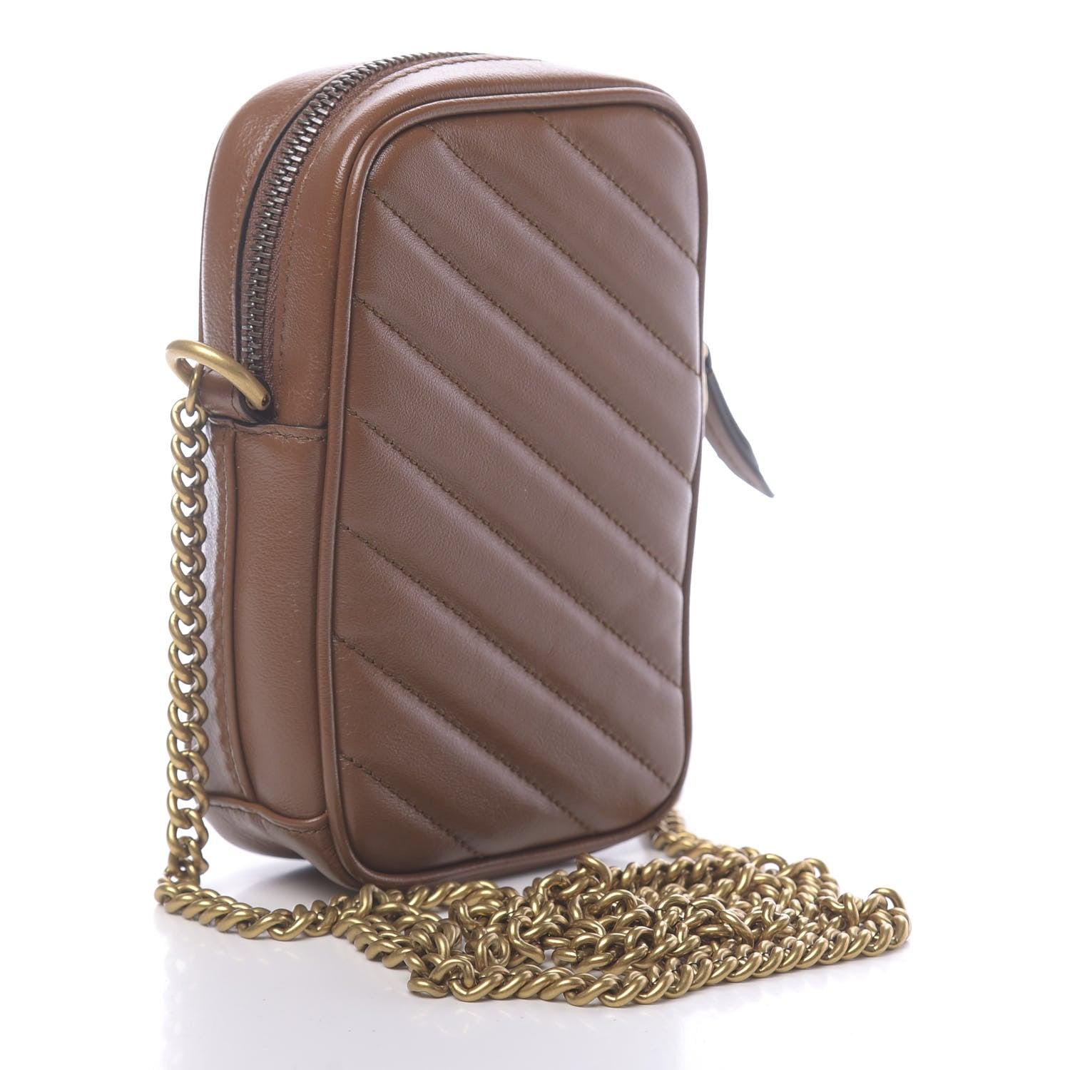 Gucci Azalea Calfskin Matelasse Diagonal Mini GG Marmont Crossbody Bag Cuir 3 of 11