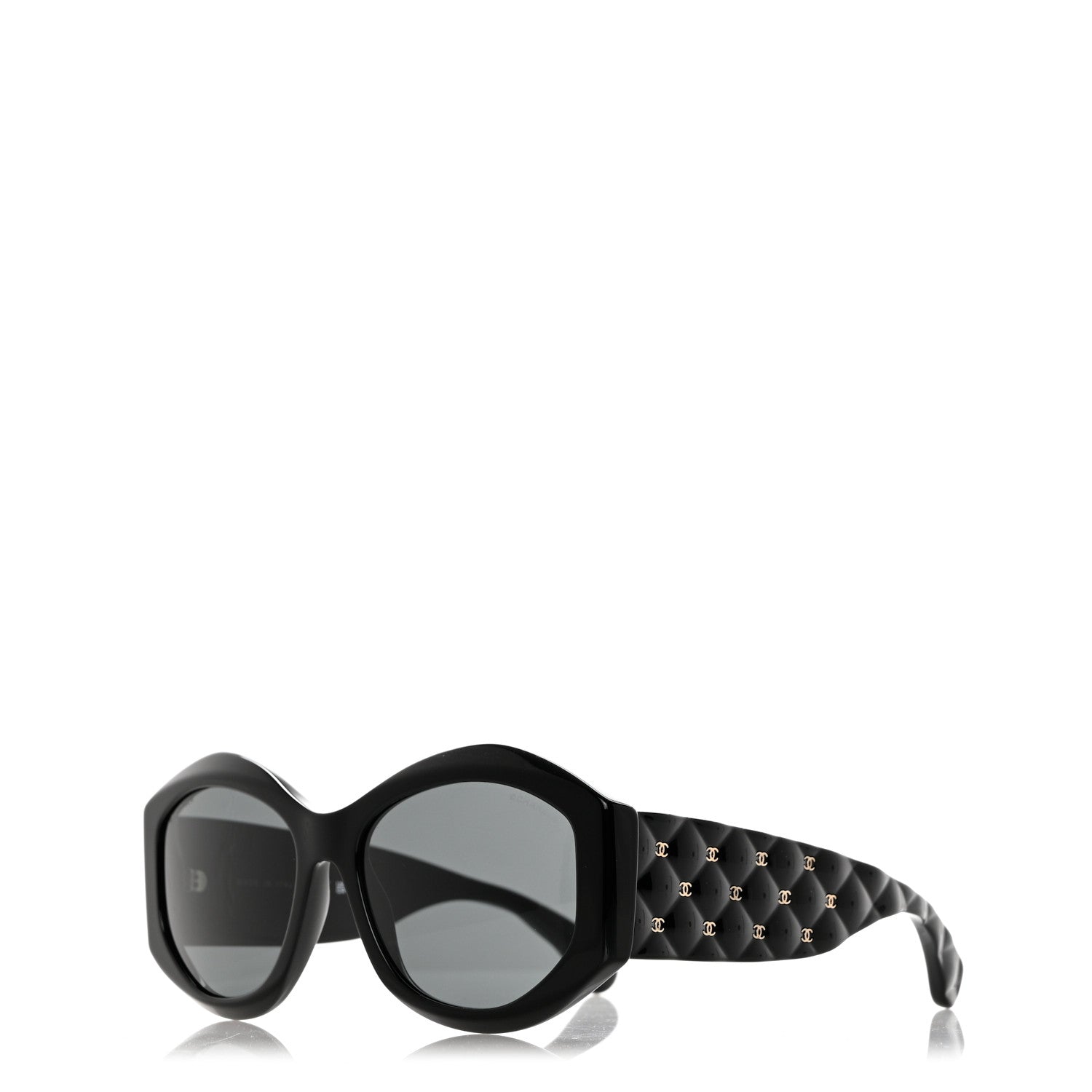 Chanel Acetate Quilted CC Sunglasses 5486 Black 1 of 8