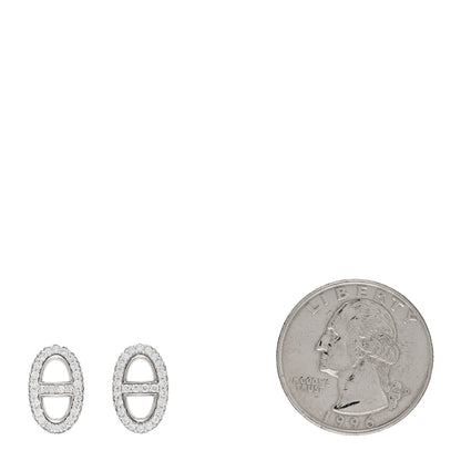 Hermes 18K White Gold Diamond New Farandole Earrings 2 of 5