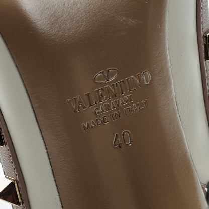 Valentino Garavani Patent Rockstud Ankle Strap 100mm Pumps 40 Light Ivory Poudre 7 of 9