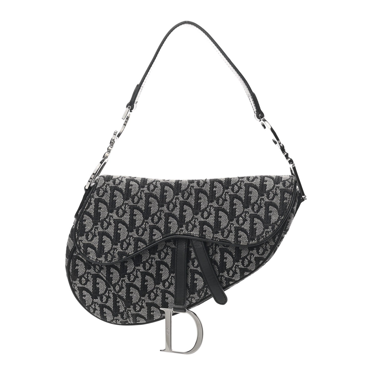 Christian Dior Monogram Saddle Bag Black 1 of 9