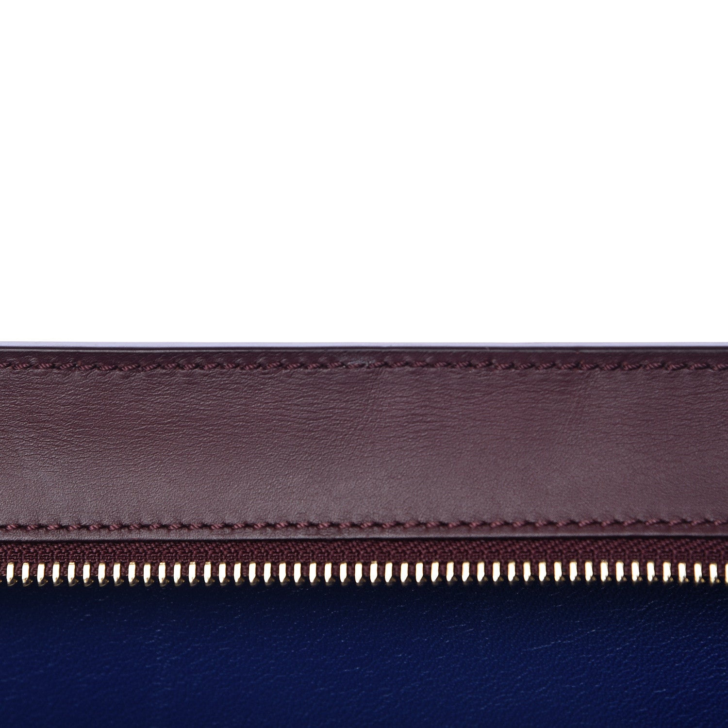 Celine Smooth Calfskin Suede Medium Bi-Color Trapeze Burgundy 15 of 17