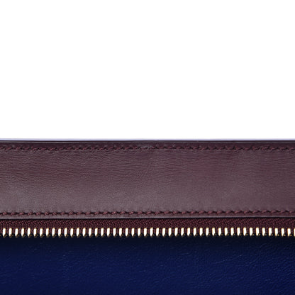 Celine Smooth Calfskin Suede Medium Bi-Color Trapeze Burgundy 15 of 17