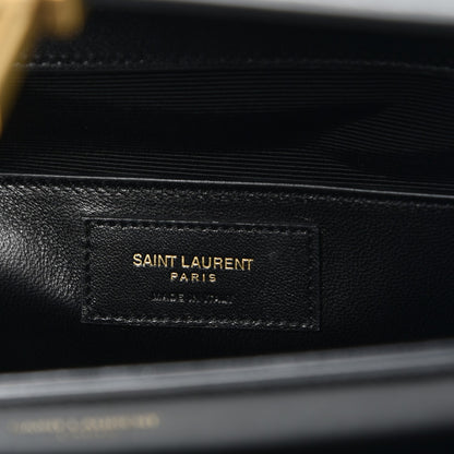 Saint Laurent Smooth Calfskin Large High School Shoulder Bag Black 8 of 9