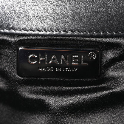 Chanel Patent Calfskin Quilted Metal Handle Clutch So Black 6 of 9
