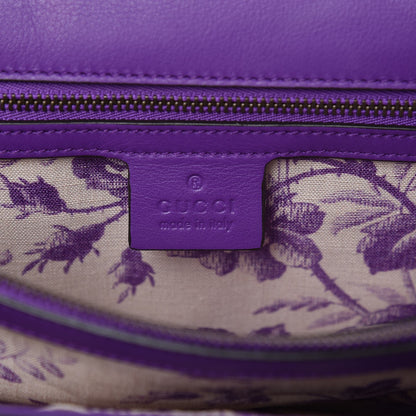 Gucci Calfskin Animalier Shoulder Bag Purple 5 of 8